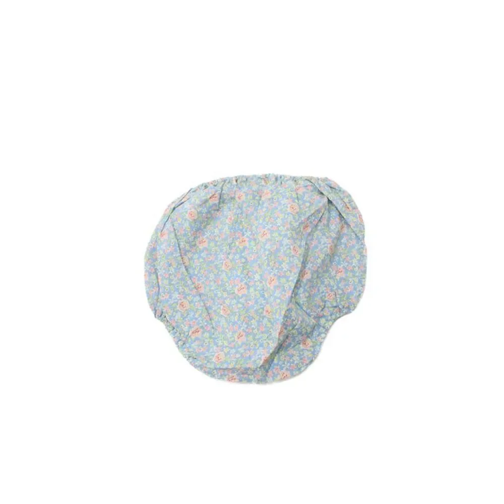 Bonpoint Girls Elastic Waistband Floral Printed Bottoms Blue Cotton 6 Months